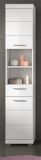 Badezimmer Hochschrank Shawn in wei� Hochglanz Badschrank 37 x 191 cm