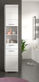 Badezimmer Hochschrank Shawn in wei� Hochglanz Badschrank 37 x 191 cm