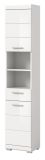 Badezimmer Hochschrank Shawn in wei� Hochglanz Badschrank 37 x 191 cm