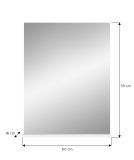 Badezimmer Spiegel Shawn in wei� Badspiegel mit Ablage 60 x 79 cm