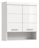 Badezimmer H�ngeschrank Shawn in wei� Hochglanz Badschrank h�ngend 74 x 79 cm