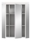 Badezimmer Spiegelschrank Shawn in wei� Hochglanz Badschrank 3-t�rig 60 x 79 cm