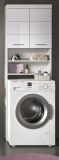 Waschmaschinenschrank Shawn in wei� Hochglanz Waschmaschinen �berbau 63 x 191 cm