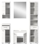 Badm�bel Set 5-teilig Shawn in wei� Hochglanz Badkombination 164 x 191 cm