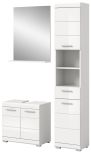 Badm�bel Set 3-teilig Shawn in wei� Hochglanz Badkombination 112 x 191 cm