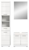 Badm�bel Set 3-teilig Shawn in wei� Hochglanz Badkombination 112 x 191 cm