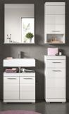 Badm�bel Set 4-teilig Shawn in wei� Hochglanz Badkombination 112 x 191 cm