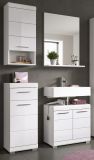 Badm�bel Set 4-teilig Shawn in wei� Hochglanz Badkombination 112 x 191 cm