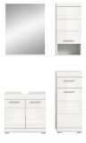 Badm�bel Set 4-teilig Shawn in wei� Hochglanz Badkombination 112 x 191 cm