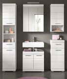 Badm�bel Set 5-teilig Shawn in wei� Hochglanz Badkombination 164 x 191 cm