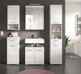 Badm�bel Set 5-teilig Shawn in wei� Hochglanz Badkombination 164 x 191 cm