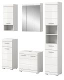Badm�bel Set 5-teilig Shawn in wei� Hochglanz Badkombination 164 x 191 cm