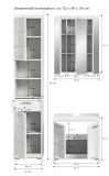 Badm�bel Set 3-teilig Shawn in wei� Hochglanz Badkombination 112 x 191 cm