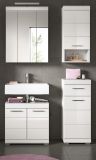 Badm�bel Set 4-teilig Shawn in wei� Hochglanz Badkombination 112 x 191 cm