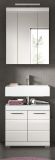 Badm�bel Set 2-teilig Shawn in wei� Hochglanz Badkombination 60 x 191 cm
