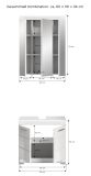 Badm�bel Set 2-teilig Shawn in wei� Hochglanz Badkombination 60 x 191 cm