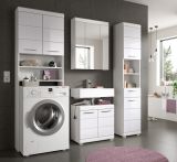 Badm�bel Set 4-teilig Shawn in wei� Hochglanz Badkombination 190 x 191 cm