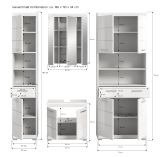 Badm�bel Set 4-teilig Shawn in wei� Hochglanz Badkombination 200 x 191 cm