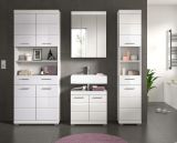 Badm�bel Set 4-teilig Shawn in wei� Hochglanz Badkombination 200 x 191 cm