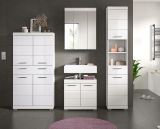 Badm�bel Set 4-teilig Shawn in wei� Hochglanz Badkombination 200 x 191 cm
