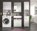 Badm�bel Set 4-teilig Shawn in wei� Hochglanz Badkombination 190 x 191 cm