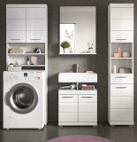 Badm�bel Set 4-teilig Shawn in wei� Hochglanz Badkombination 190 x 191 cm