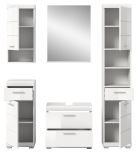 Badm�bel Set 5-teilig Shawn in wei� Hochglanz Badkombination 164 x 191 cm