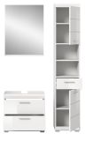 Badm�bel Set 3-teilig Shawn in wei� Hochglanz Badkombination 112 x 191 cm