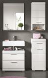 Badm�bel Set 4-teilig Shawn in wei� Hochglanz Badkombination 112 x 191 cm