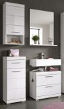 Badm�bel Set 4-teilig Shawn in wei� Hochglanz Badkombination 112 x 191 cm