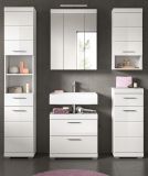 Badm�bel Set 5-teilig Shawn in wei� Hochglanz Badkombination 164 x 191 cm