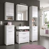 Badm�bel Set 5-teilig Shawn in wei� Hochglanz Badkombination 164 x 191 cm