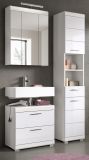 Badm�bel Set 3-teilig Shawn in wei� Hochglanz Badkombination 112 x 191 cm