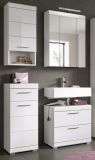 Badm�bel Set 4-teilig Shawn in wei� Hochglanz Badkombination 112 x 191 cm