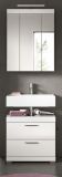 Badm�bel Set 2-teilig Shawn in wei� Hochglanz Badkombination 60 x 191 cm