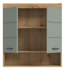 Badezimmer H�ngeschrank Shawn in Salbei und Artisan Eiche Badschrank h�ngend 74 x 79 cm