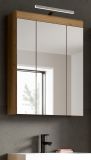 Badezimmer Spiegelschrank Shawn in Artisan Eiche Badschrank 3-t�rig 60 x 79 cm