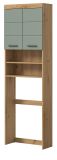 Waschmaschinenschrank Shawn in Salbei und Artisan Eiche Waschmaschinen �berbau 63 x 191 cm