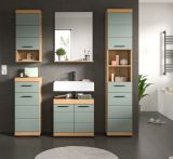 Badm�bel Set 5-teilig Shawn in Salbei und Artisan Eiche Badkombination 164 x 191 cm