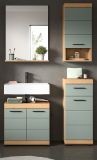 Badm�bel Set 4-teilig Shawn in Salbei und Artisan Eiche Badkombination 112 x 191 cm