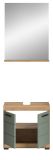 Badm�bel Set 2-teilig Shawn in Salbei und Artisan Eiche Badkombination 60 x 191 cm