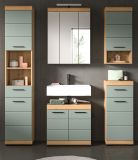 Badm�bel Set 5-teilig Shawn in Salbei und Artisan Eiche Badkombination 164 x 191 cm