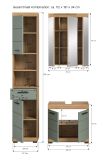 Badm�bel Set 3-teilig Shawn in Salbei und Artisan Eiche Badkombination 112 x 191 cm