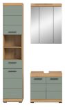 Badm�bel Set 3-teilig Shawn in Salbei und Artisan Eiche Badkombination 112 x 191 cm