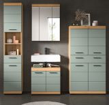 Badm�bel Set 4-teilig Shawn in Salbei und Artisan Eiche Badkombination 200 x 191 cm