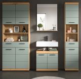 Badm�bel Set 4-teilig Shawn in Salbei und Artisan Eiche Badkombination 200 x 191 cm
