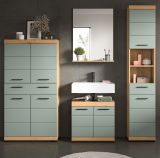 Badm�bel Set 4-teilig Shawn in Salbei und Artisan Eiche Badkombination 200 x 191 cm