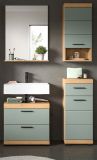 Badm�bel Set 4-teilig Shawn in Salbei und Artisan Eiche Badkombination 112 x 191 cm