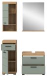 Badm�bel Set 4-teilig Shawn in Salbei und Artisan Eiche Badkombination 112 x 191 cm
