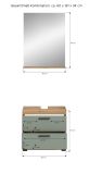 Badm�bel Set 2-teilig Shawn in Salbei und Artisan Eiche Badkombination 60 x 191 cm
